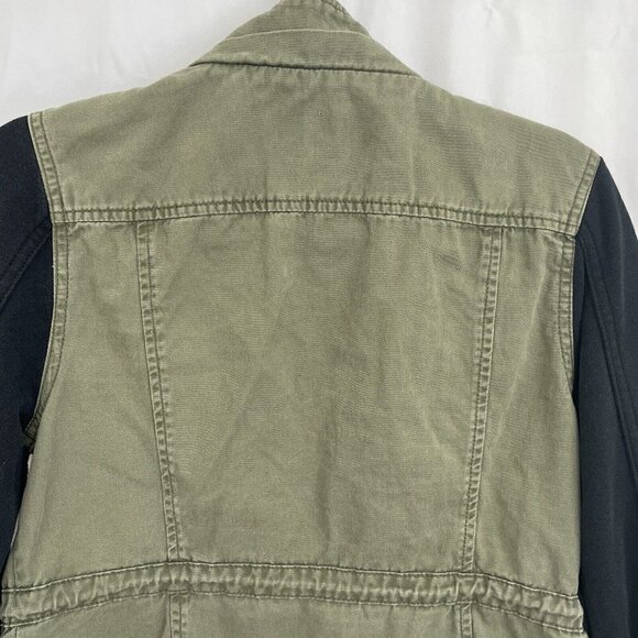 Sebby Military Utility Jacket Sweatshirt Medium Olive Army Green 90s Grunge - Picture 14 of 16